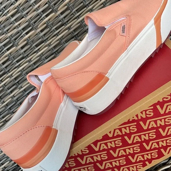 Vans Classic Slip-On S Pastel Peach Pearl/True White WMNS - Picture 15 of 16
